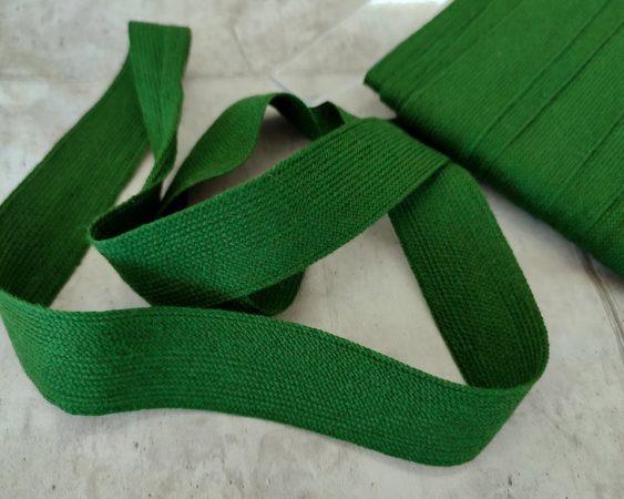 Wolltresse - Einfassband - 28 mm - grün